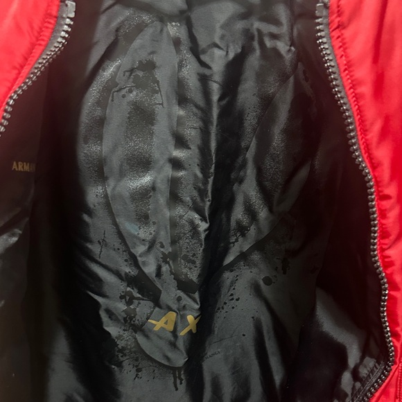 Armani Exchange Classic Red Bomber Jacket - Picture 3 of 9